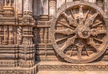 Sun Temple Konark Odisha India Chariot Wheel at Sun Temple Konark