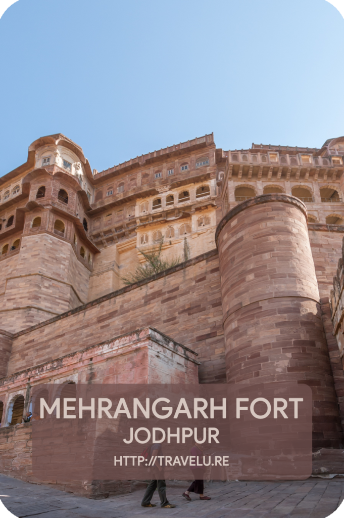 Mehrangarh also seems like an island that rose 400 feet from the plain below. The city beneath, like the waters in the sea, are all painted blue to honour a royal decree, giving Jodhpur the epithet of the blue city. - Mehrangarh Fort, Jodhpur, Rajasthan - Travelure ©