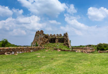 The Incredible Story of Tughlaqabad Fort, Delhi A significant feature of not just this fort, but all of Tughlaq period architecture is a wall with a massive base. The base in Tughlaqabad Fort is over 15 feet thick at places, while the top was almost dainty. - The Incredible Story of Tughlaqabad Fort, Delhi - Travelure ©