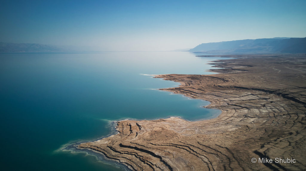 Aerial view of Dead Sea, shot by Mike - Travelure ©