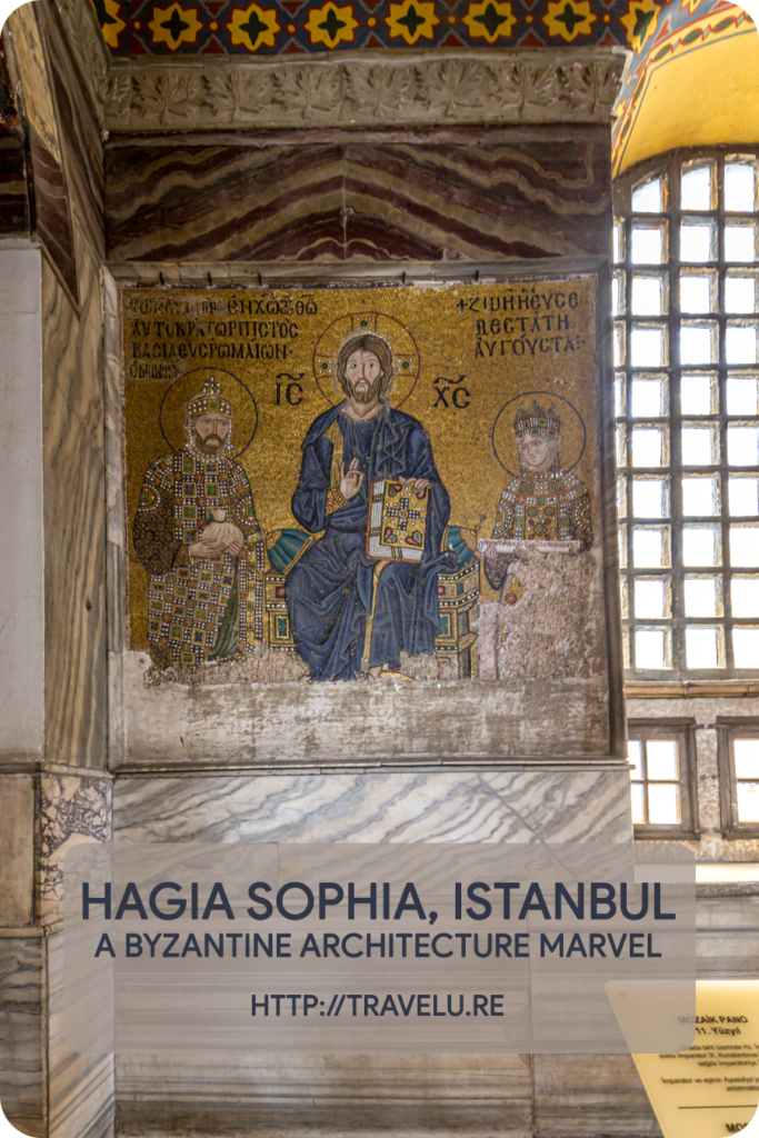 Hagia Sophia can brag to have the world’s first photoshopped artwork - the Empress Zoe mosaic on its first floor. The empress married at least three times, and the face of the person on the left has been repainted at least thrice to depict her then-husband. - Hagia Sophia, Istanbul - A Byzantine Architecture Marvel - Travelure ©