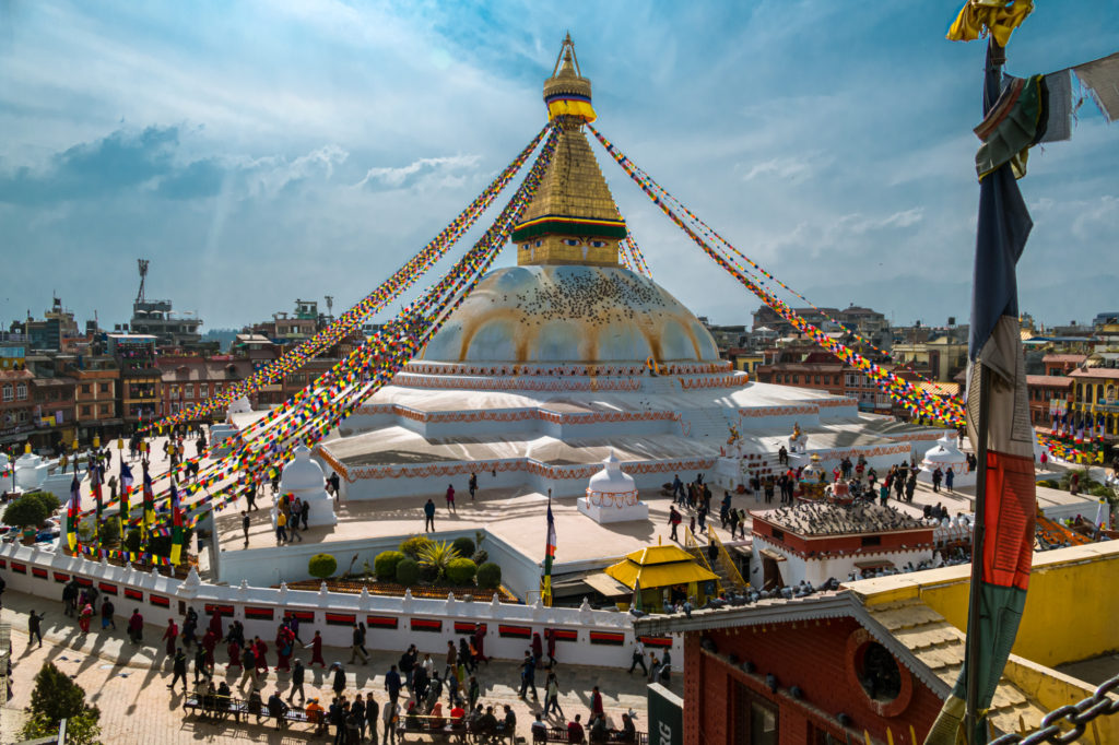 The massive precinct of Boudhnath Stupa, Kathmandu - Travelure ©